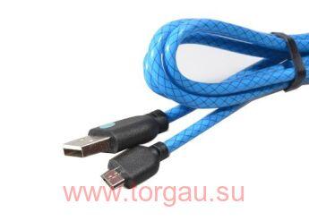 Кабель USB - microUSB (тканевая оплётка)