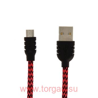Кабель USB - microUSB (тканевая оплётка)