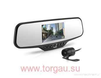 Neoline G-tec X23 (зеркало) двухканальный видеорегистратор в зеркале заднего вида