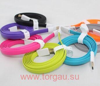 Кабель USB - microUSB плоский