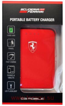 Ferrari Power Bank 15000 mAh, внешний аккумулятор универсальный