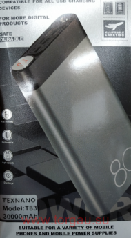 Texnano T-83 Power bank 30000 mAh - мощный внешний аккумулятор