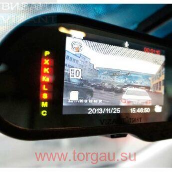 Vizant 757ST Видеорегистратор в зеркале заднего вида + Радар-детектор (Super HD, GPS, Антистрелка)