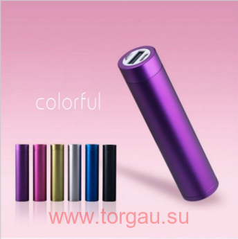Power Bank 2600mAh компактный внешний аккумулятор "Tube"