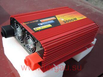 Инвертор (12-220В, 3000/1500Вт) автомобильный/Преобразователь напряжения 12-220В 3000Вт (1500Вт номинал)