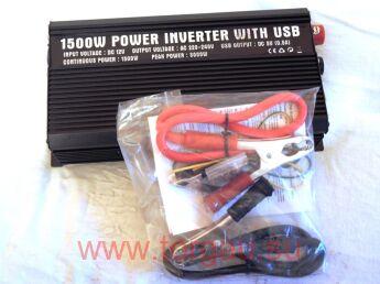 Инвертор автомобильный/преобразователь напряжения 12-220В (1500Вт/3000Вт)