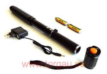 Электрошокер Дубинка Фонарь YB-1120 Молния (раздвижной корпус, съёмные аккумуляторы)