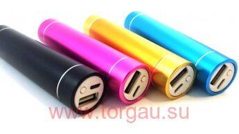 Power Bank 2600mAh компактный внешний аккумулятор "Tube"