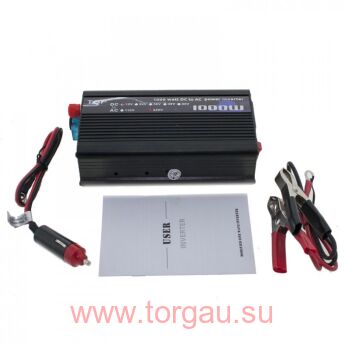 Инвертор (12 - 220В; 1000Вт/500Вт) автомобильный/преобразователь напряжения