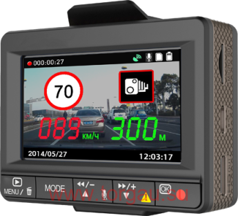 Inspector Scirocco Видеорегистратор с GPS и 2-мя камерами скрытой установки