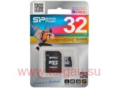 Silicon Power microSDHC 32 Гб Class 10 + адаптер SD