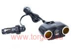Разветвитель прикуривателя на 2 гнезда + 2 USB Neoline Quatro 11